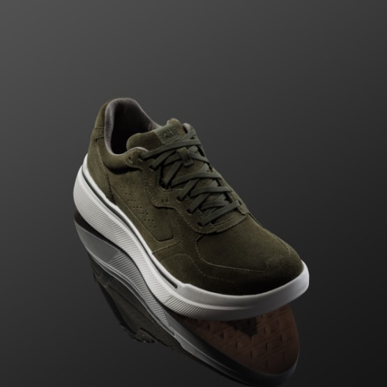 An Ahnu '1.1 Sequence Sude' shoe.