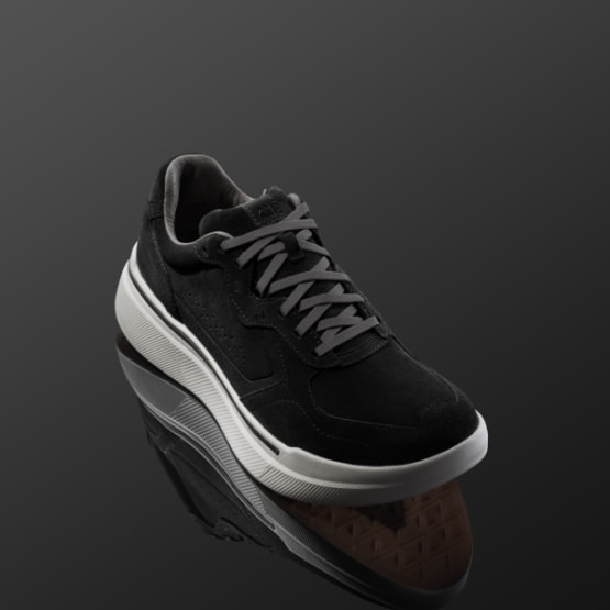 An Ahnu '1.1 Sequence Sude' shoe.