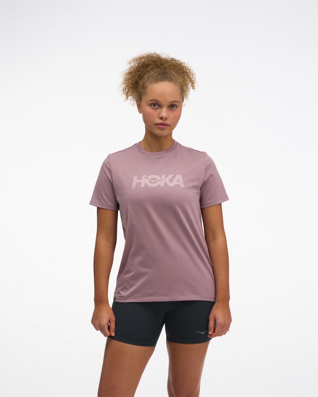 T-shirt en coton à logo centré, manches courtes