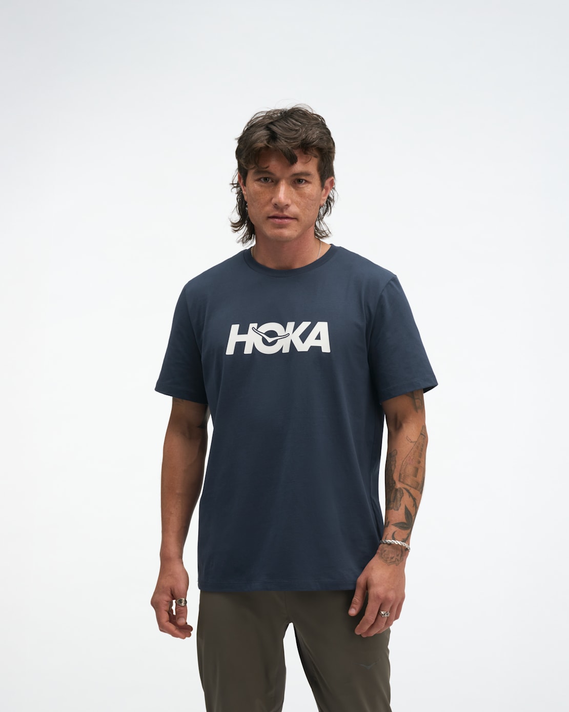 T-shirt en coton à logo centré, manches courtes