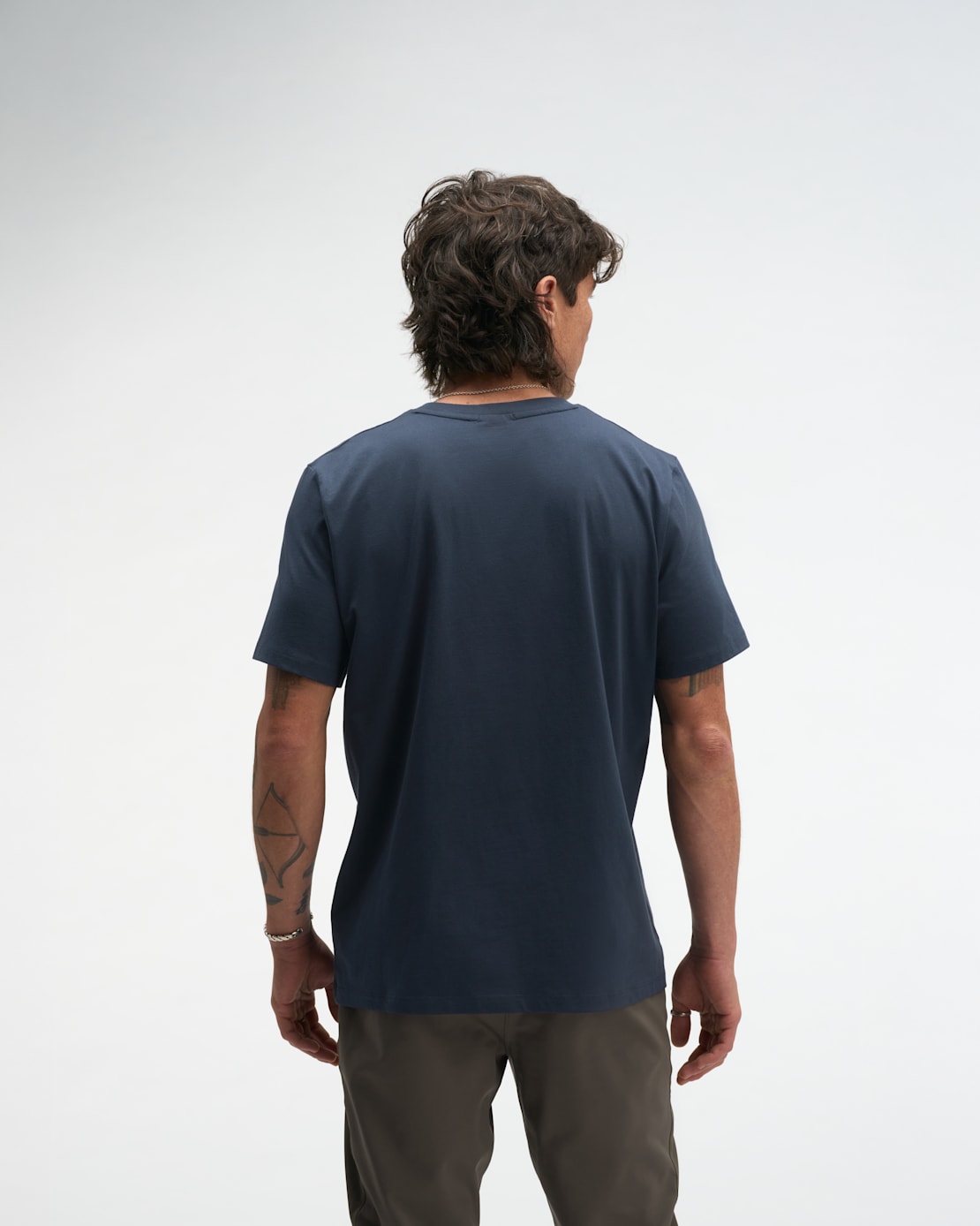 T-shirt en coton à logo centré, manches courtes