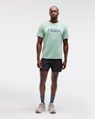 T-shirt en coton à logo centré, manches courtes