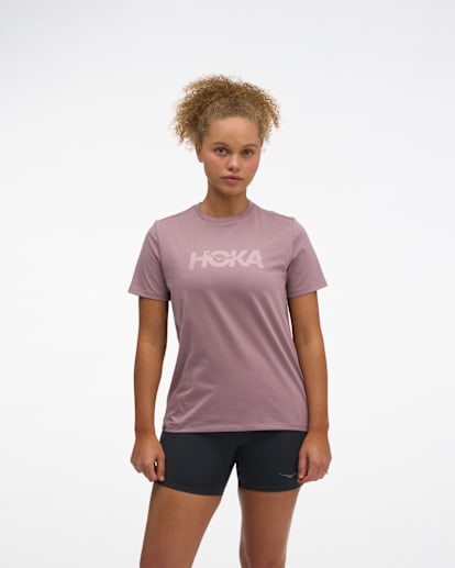 T-shirt en coton à logo centré, manches courtes