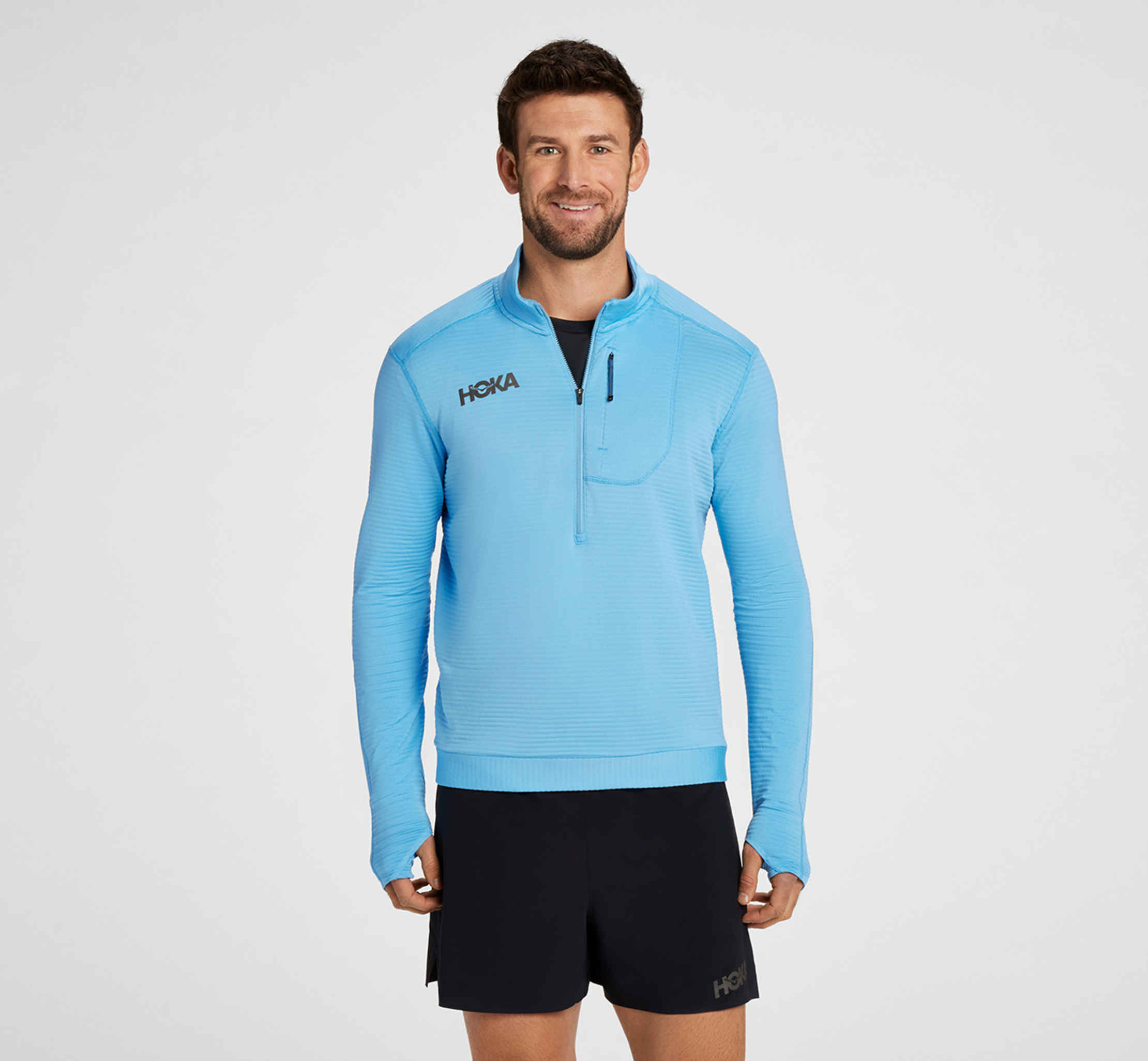 商品画像：HOKA ONE ONE® 1/2 Zip Wind Shell for Men | HOKA ONE ONE® 2