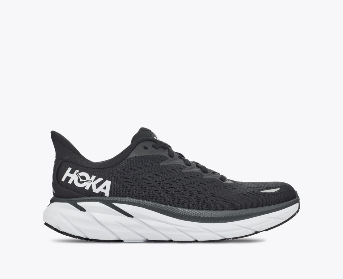 HOKA W CLIFTON 10 WIDE (WOMENS) BLACK / WHITE – Runtrip Store