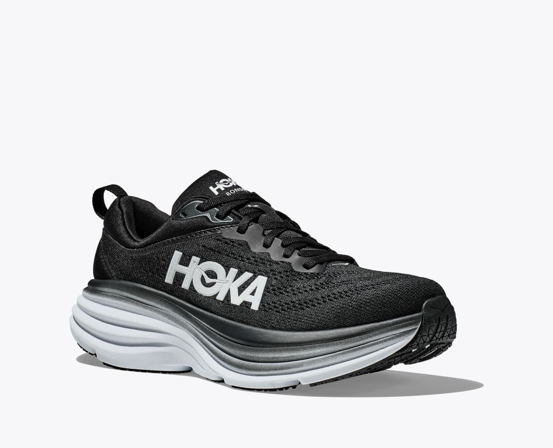 Amazon.com | Hoka Men's Bondi 8 Sneaker, Black/White, 7.5