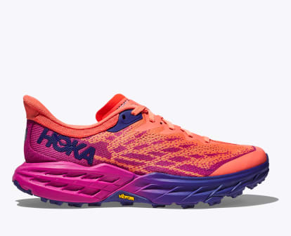 Bright pink top running shoes