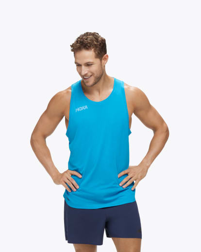 Men's Blue Tops & T-Shirts | Men's Running Shirts & Tops | HOKA®