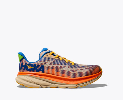 Orange walking shoes store