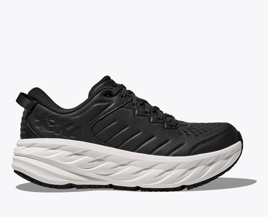 Men s Bondi SR Cushioned Leather Slip Resistant Shoe HOKA