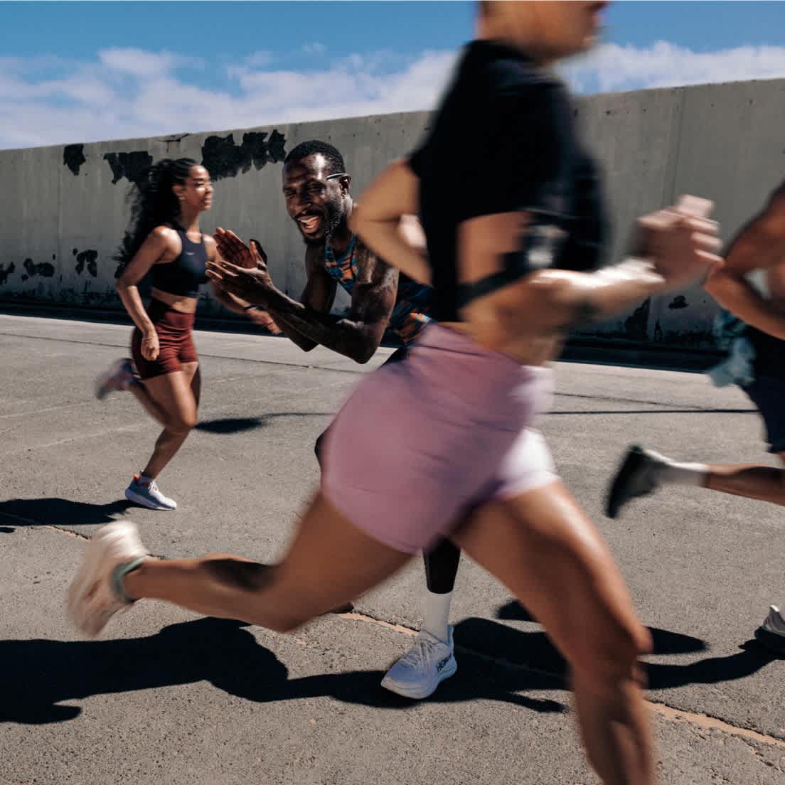 Image from the TOGETHER WE FLY HIGHER HOKA brand campaign