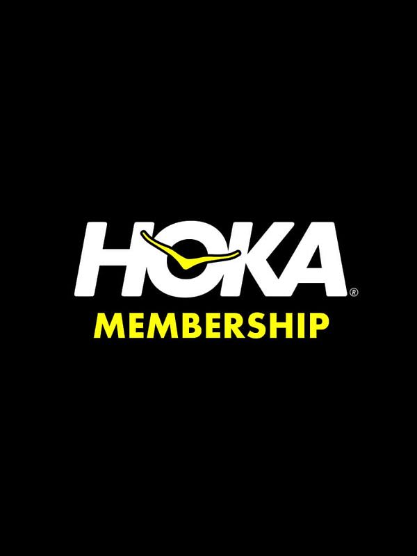 A black background, with the 'Hoka Membership' logo centered in the middle.