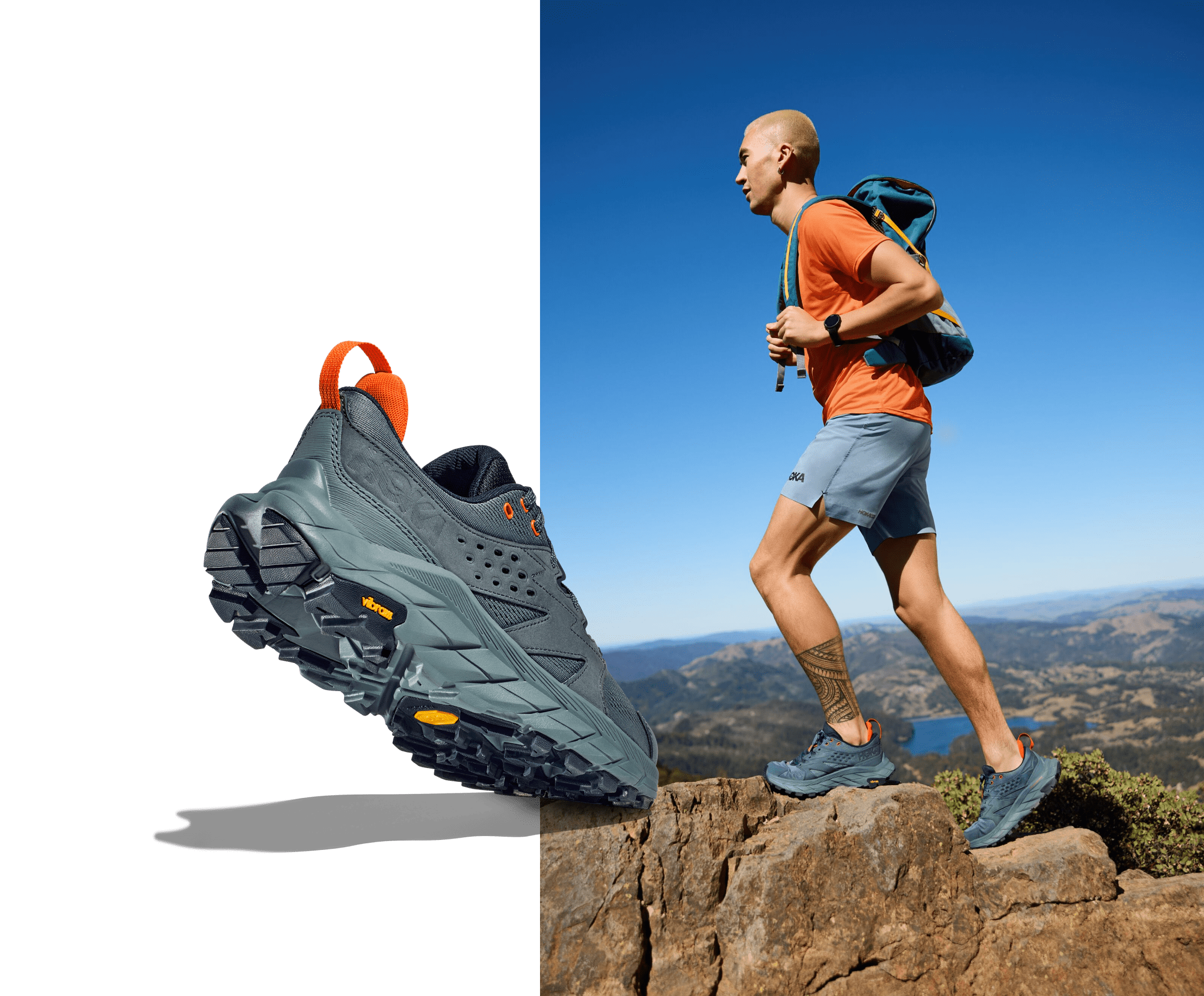 Hoka One One Men's Anacapa Breeze Mid Hiking Shoes, Size 12 D(M) US