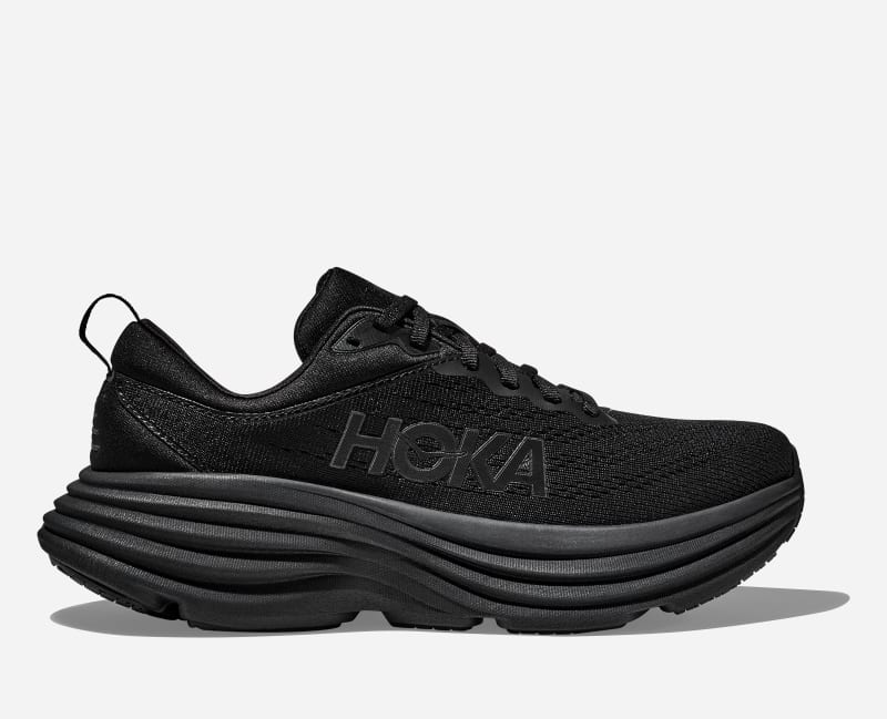 HOKA Bondi 8 Chaussures pour Homme en Black Taille 44 | Route