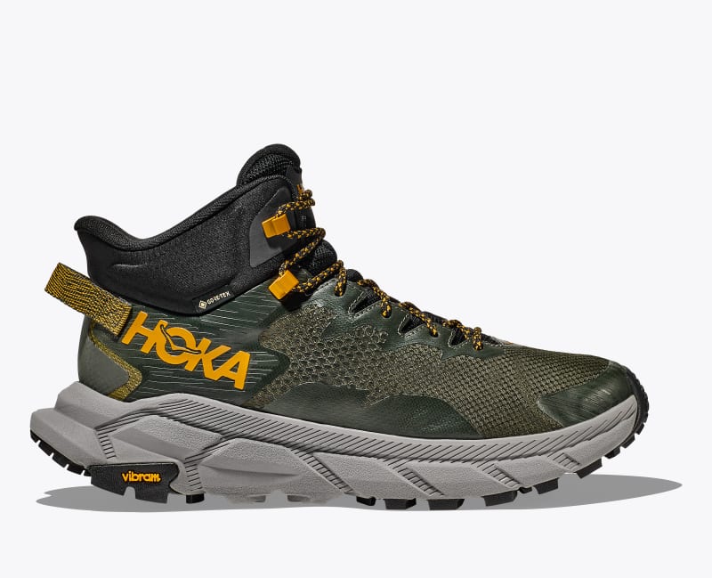 HOKA Men's Trail Code GTX Shoes in Duffel Bag/Avocado, Size 7.5