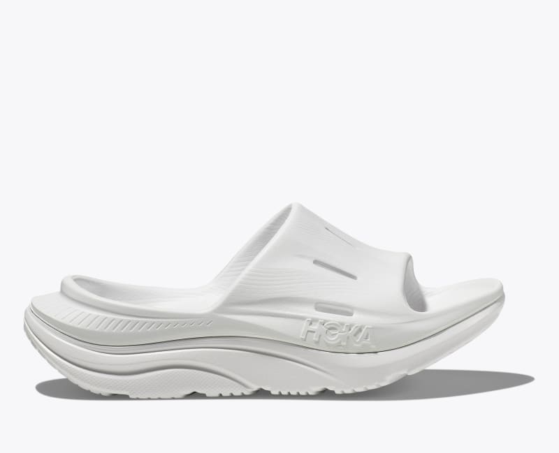 HOKA ORA Recovery Slide 3 Shoes in White/White, Size M 9/W 11