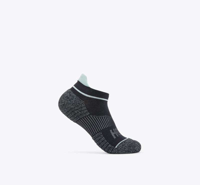 HOKA No-Show Run Sock in Black, Size Large