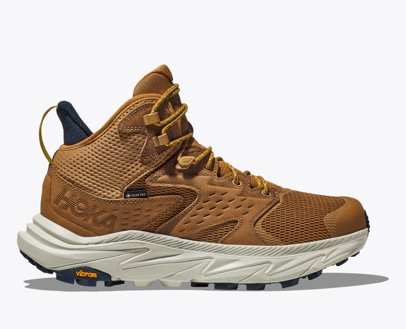 HOKA Men's Anacapa 2 Mid GTX Shoes in Honey/Celadon Tint, Size 8.5