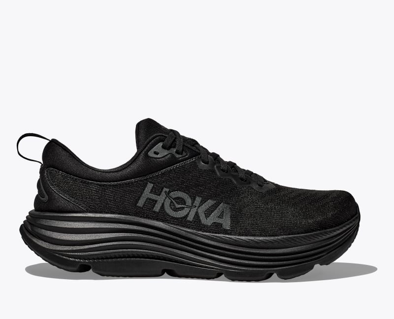 HOKA Men's Gaviota 5 Shoes in Black/Black, Size 14