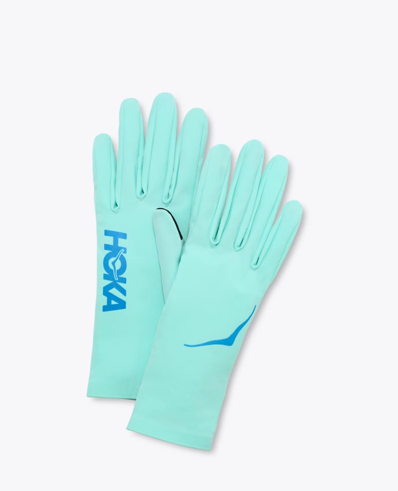 HOKA Airolite Run Gloves in Cloudless, Size XL