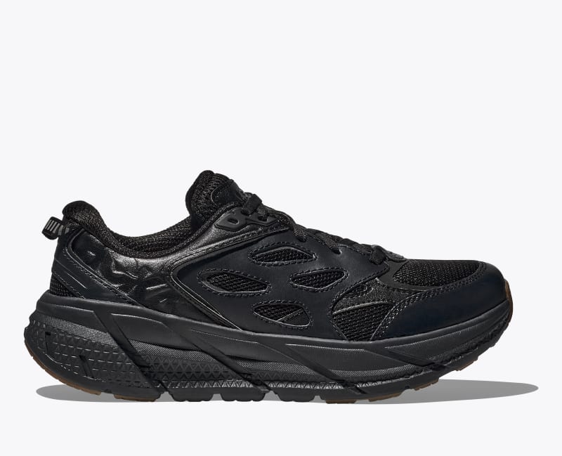 HOKA Clifton L Shoes in Black/Black, Size M 4.5/W 5.5