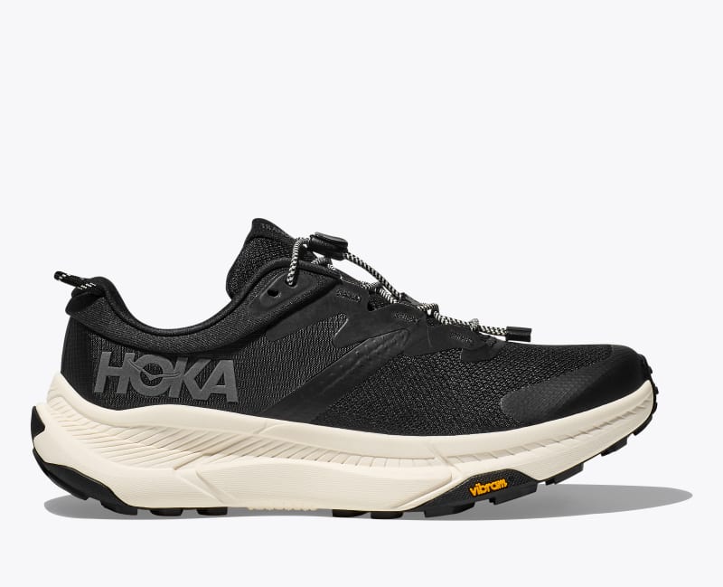 HOKA Women's Transport Shoes in Black/Alabaster, Size 5.5