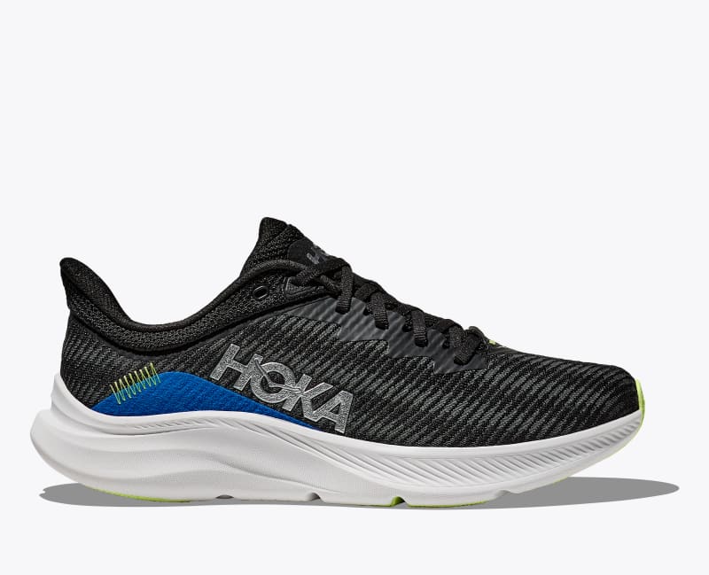 HOKA Men's Solimar Shoes in Black/Lettuce, Size 7.5