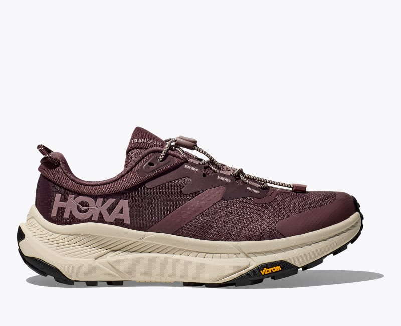 HOKA Women's Transport Shoes in Smoky Quartz/Oat Milk, Size 6.5