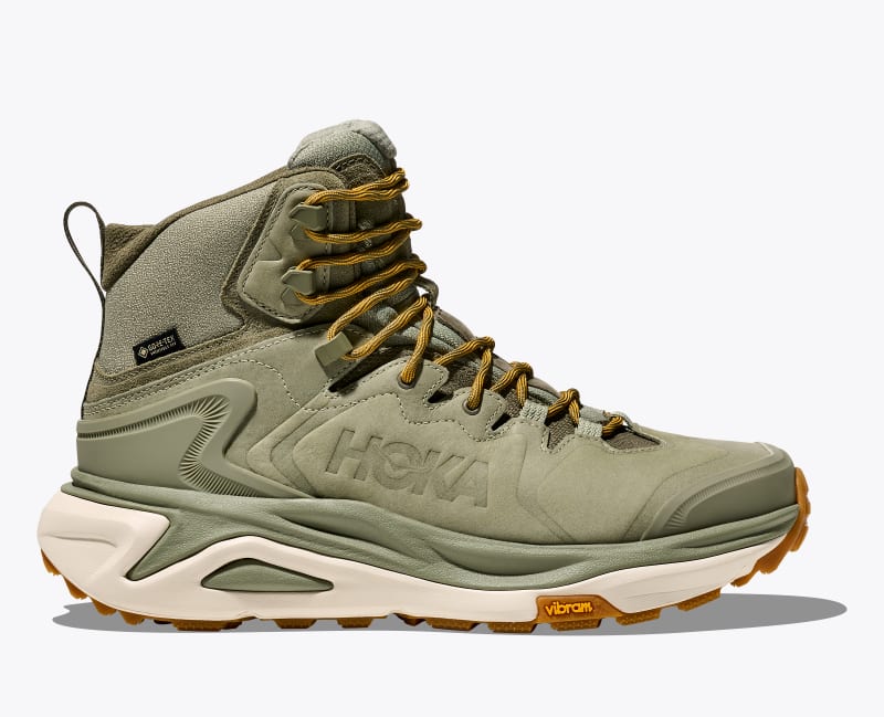 HOKA Men's Kaha 3 GTX Shoes in Sea Moss/Oat Milk, Size 7.5