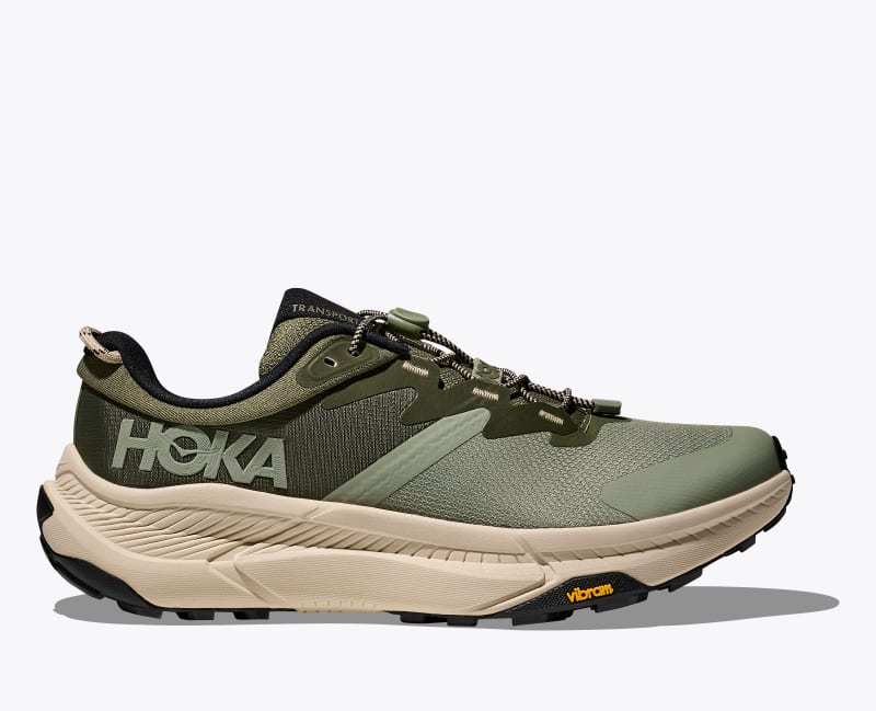 HOKA Men's Transport Shoes in Sea Moss/Eucalyptus, Size 7.5