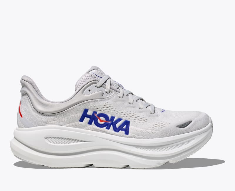 HOKA Men's Bondi 9 Shoes in Cosmic Grey/Ultramarine, Size 7.5