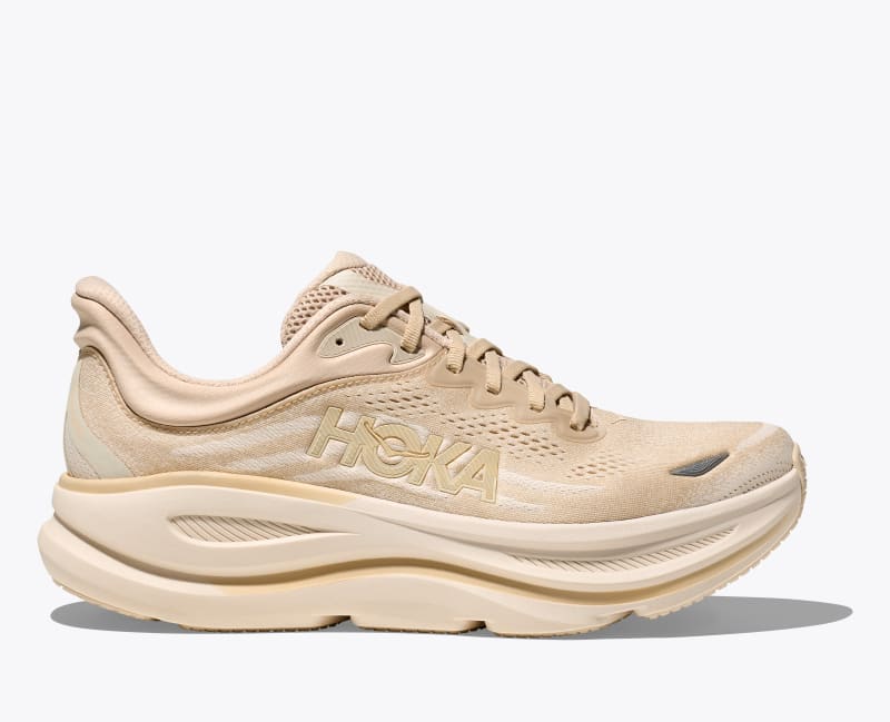 HOKA Men's Bondi 9 Shoes in Oatmeal/Oat Milk, Size 7.5