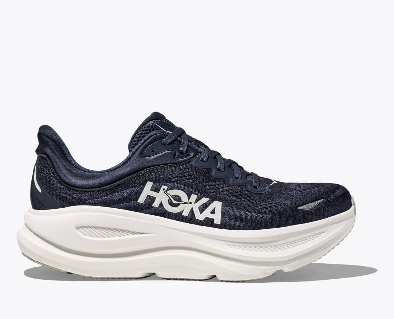 HOKA Men's Bondi 9 Shoes in Varsity Navy/White, Size 7.5