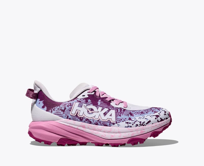 HOKA Speedgoat 6 Shoes in Starlight Glow/Lupine, Size 3.5Y