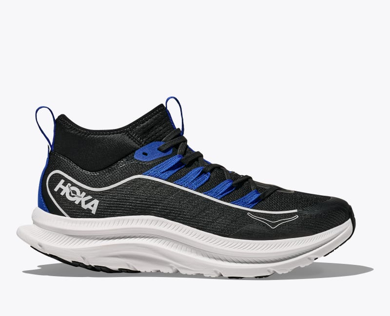 HOKA Men's Kawana Mid Shoes in Black/Ultramarine, Size 7.5
