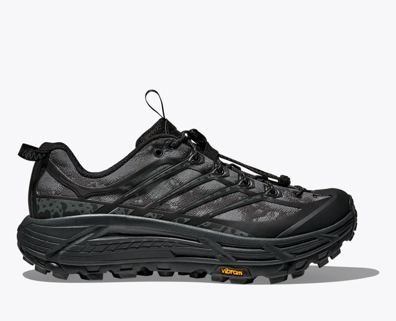 HOKA Stealth/Tech Mafate Three2 Shoes in Black/Carbon Black, Size M 4.5/W 5.5