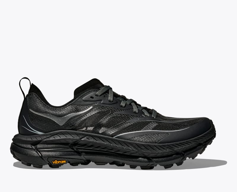 HOKA Mafate Speed 4 Lite Shoes in Black/Outer Orbit, Size M 4.5/W 5.5