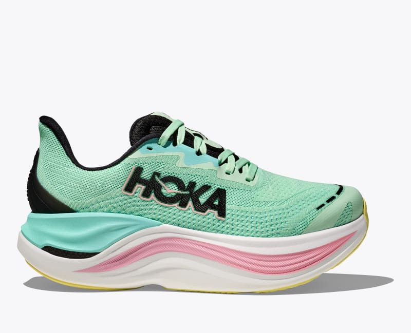 HOKA Women's Skyward X Shoes in Mint Fluorite/Blue Spark, Size 6.5