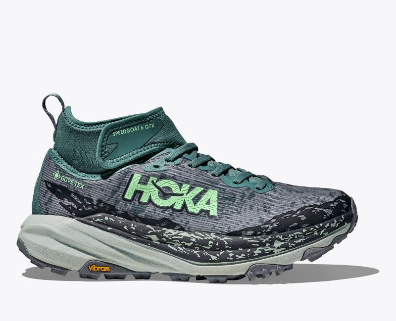 HOKA Women's Speedgoat 6 Mid GTX Shoes in Mountain Fog/Droplet, Size 7