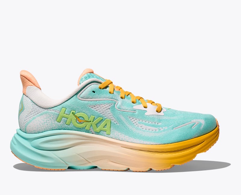 HOKA Men's Clifton 10 Shoes in Blue Spark/White, Size 9.5