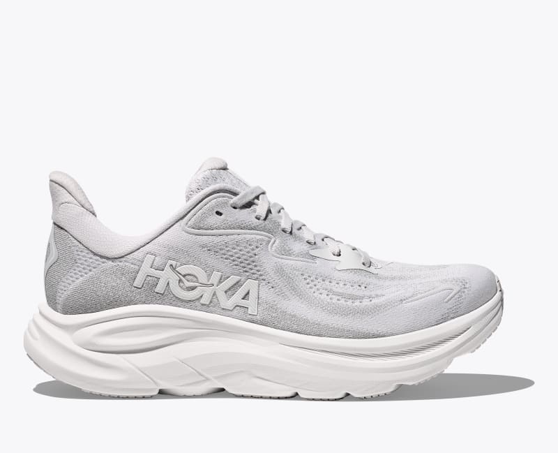 HOKA Women's Clifton 10 Shoes in Cosmic Grey/Stardust, Size 4.5