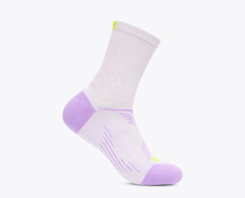 HOKA Bondi Quarter Run Sock in Aster Flower, Size XL