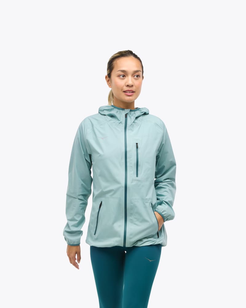 HOKA Women's Tecsky Waterproof Jacket in Druzy, Size Large