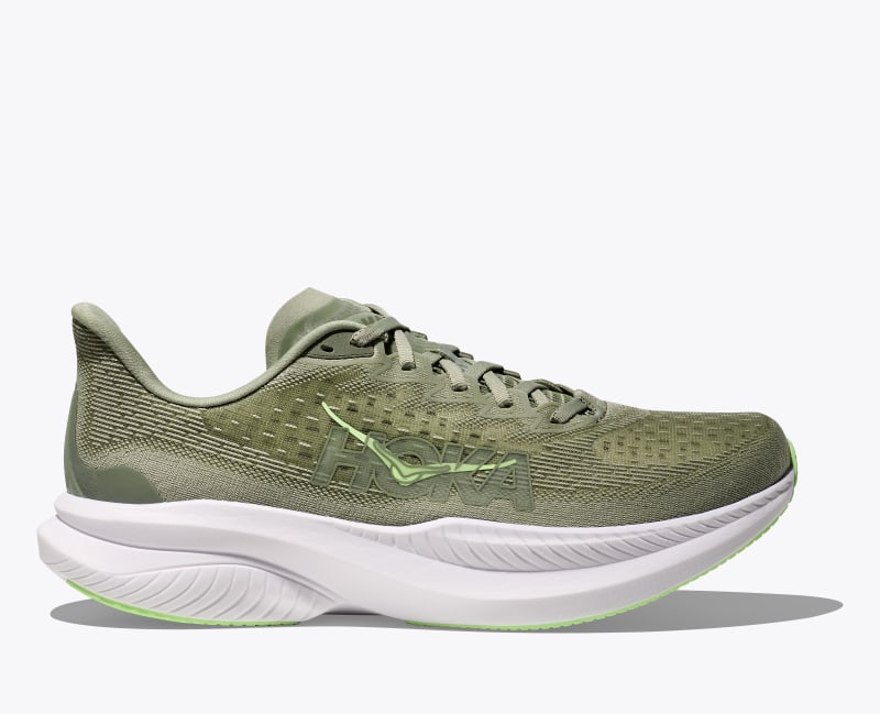 HOKA Men's Mach 6 Shoes in Forest Lichen/Tart Apple, Size 8.5