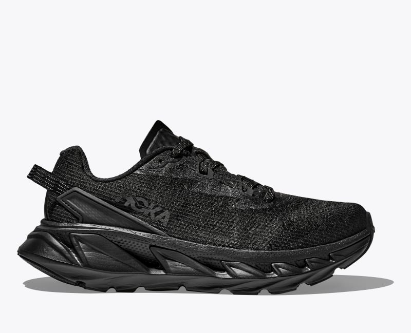 HOKA Elevon 2 TS Shoes in Black/Carbon Black, Size M 4.5/W 5.5