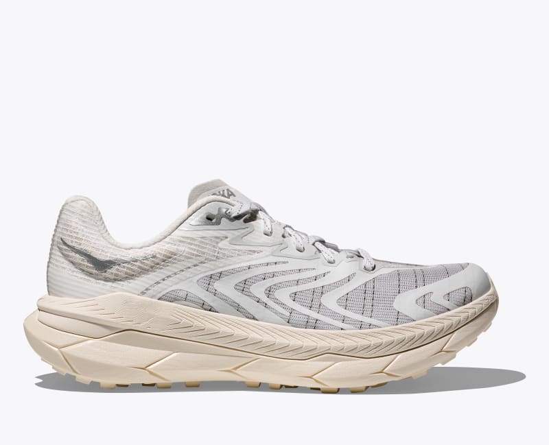 HOKA Stealth/Tech Tecton X 2 Shoes in White/Cosmic Grey, Size M 4.5/W 5.5