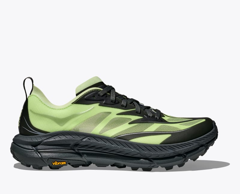 HOKA Mafate Speed 4 Lite Shoes in Luna Moth/Cosmic Grey, Size M 4.5/W 5.5