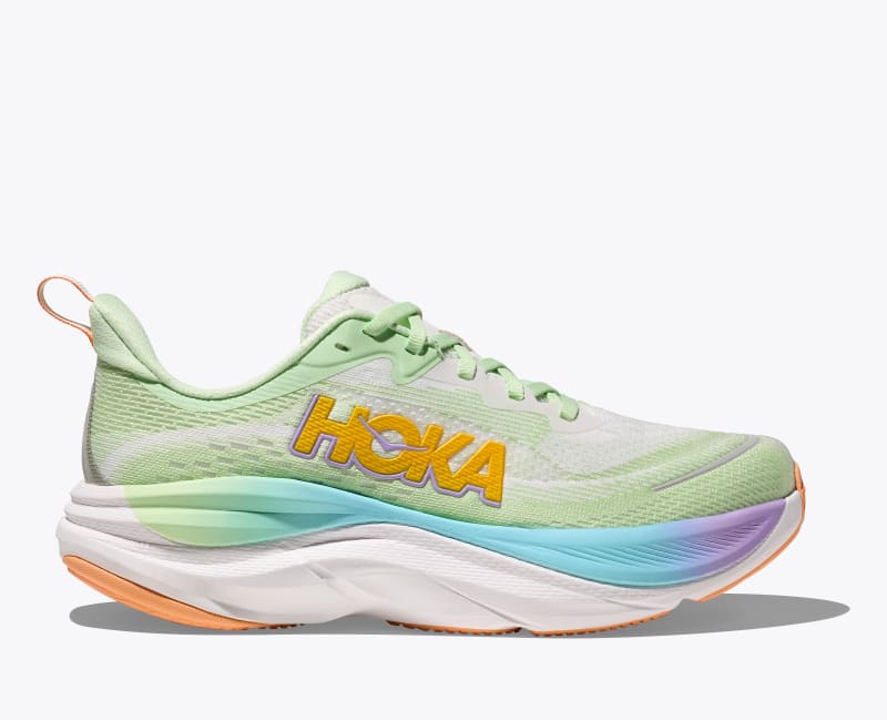 HOKA Men's Skyflow Shoes in Luna Moth/White, Size 10.5