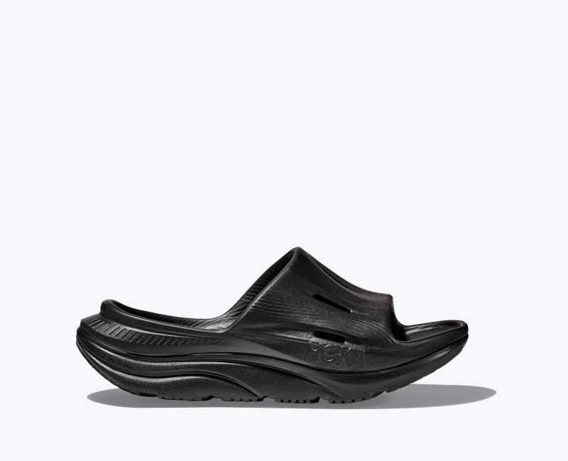 HOKA ORA Recovery Slide 3 Shoes in Black/Black, Size 4Y