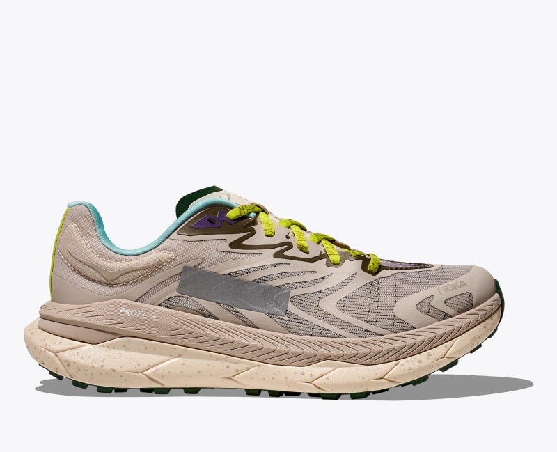 HOKA Tecton X 2 MAAP Shoes in Pumice Stone/Limeade, Size M 5.5/W 6.5